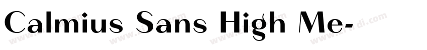 Calmius Sans High Me字体转换